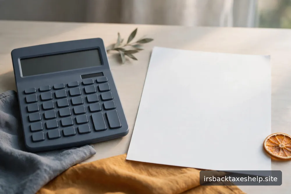 A calculator beside a simple document — the cost of filing versus not filing